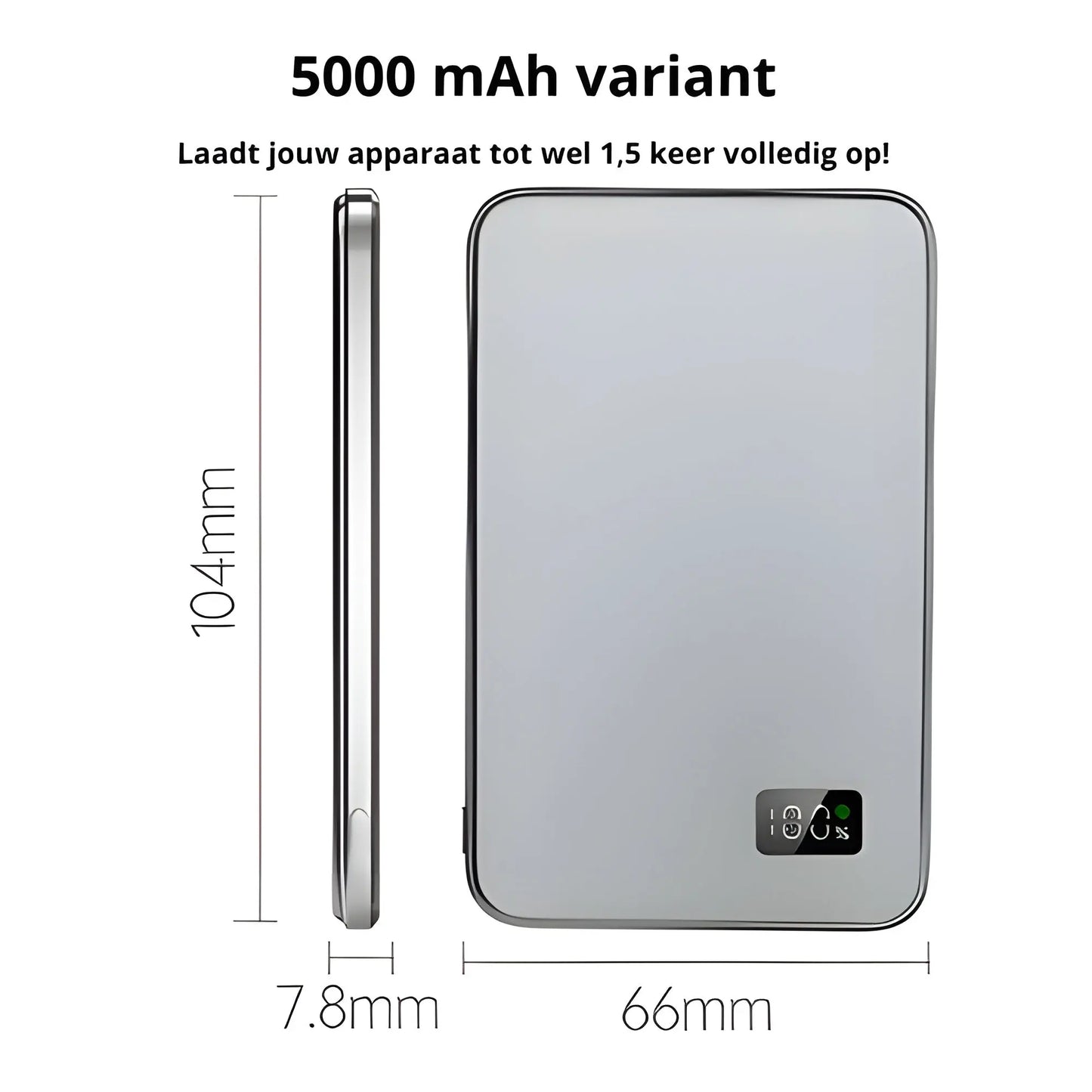 Premium Metalen MagSafe Powerbank 123electronics
